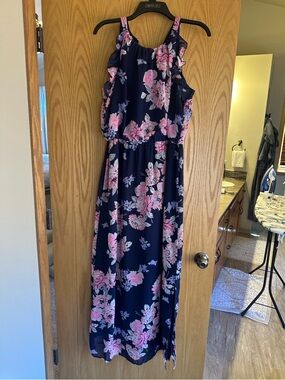 Old Navy Floral Maxi Dress with Pink Blooms